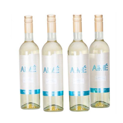 Kit Vinho 4 Unidades Vinho Argentino Aimé Branco Sweet Moscatel de Alexandria 750ml