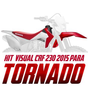 KIT VISUAL AVTEC 1 - Transforme Sua Tornado em CRF 230 2015 - Banco Original KIT VISUAL AVTEC 1 - Tornado em CRF230 2015 - Banco Original