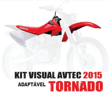 KIT VISUAL AVTEC 1 - Transforme Sua Tornado em CRF230 2015 - Banco Original KIT VISUAL AVTEC 1 - Tornado em CRF230 2015 - Banco Original