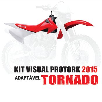 KIT VISUAL PRO TORK 4 - Transforme Sua Tornado em CRF 230 2015 - Banco Original KIT VISUAL PRO TORK 4 - Tornado em CRF230 2015 - Banco Original