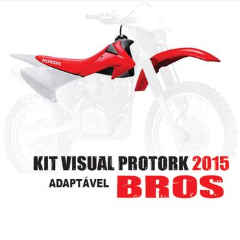 KIT VISUAL PRO TORK 5 - Transforme Sua Bros em CRF230 2015 - Banco Original KIT VISUAL PRO TORK 5 - Bros em CRF230 2015 - Banco Original