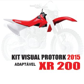 KIT VISUAL PRO TORK 6 - Transforme Sua XR200 em CRF 230 2015 - Banco Original KIT VISUAL PRO TORK 6 - XR200 em CRF230 2015 - Banco Original
