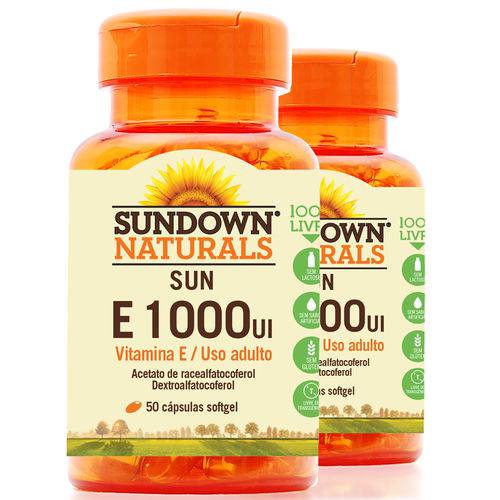 Kit 2 Vitamina e Sundown 1000 IU 50 Cápsulas