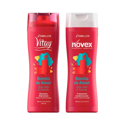 Kit Vitay Shampoo + Condicionador Bomba de Amor 300ml