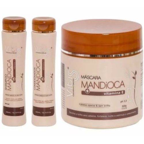 Kit Vitiss Mandioca Shampoo 300ml + Condicionador 300ml + Máscara 500g