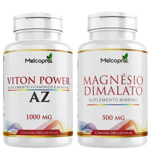 Kit Viton Power Suplemento de Vitaminas e Minerais de Az + Magnésio Dimalato Melcoprol
