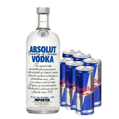 Kit Vodka Absolut + Energético Red Bull
