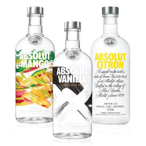 Kit Vodka Absolut Flavors Mais Vendidas