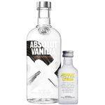 Kit Vodka Absolut Vanilla 750ml + Absolut Citron 50ml.
