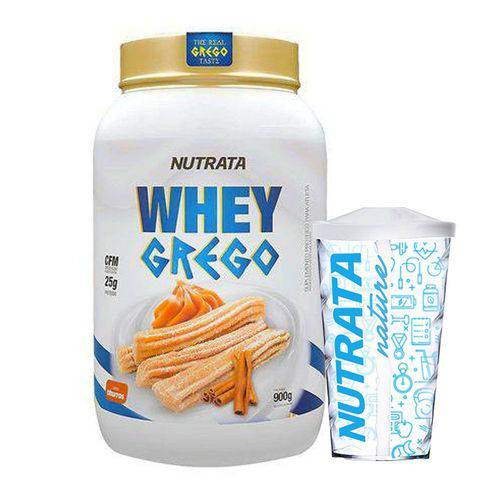 Kit Whey Grego 900g Churros + Copo - Nutrata