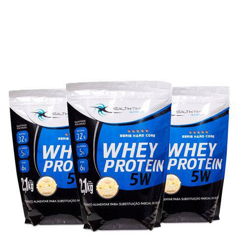 Kit Whey Protein 5w 6,3kg - Health - Morango