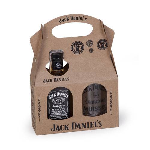 Kit Whisky Jack Daniel's 200ml + Copo Personalizado
