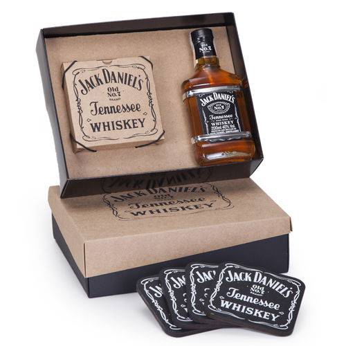 Kit Whisky Jack Daniel's + 1 Cj com 4 Porta Copos