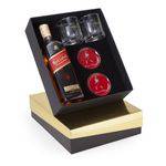 Kit Whisky Johnnie Walker Red Label Litro + 2 Copos e 2 Porta Copos