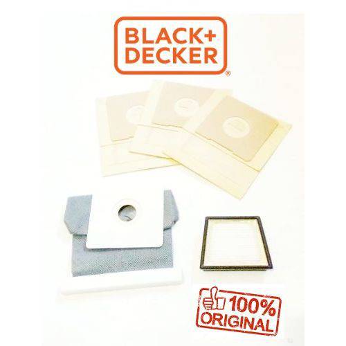 Kit 3x Filtro Saco P/ Aspirador Black Decker Ap2000 Original
