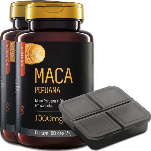 Kit 2x Maca Peruana 60 Cápsulas Upnutri + Porta Comprimidos