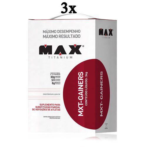 Kit 3x Mxt Gainers 3kg - Max Titanum