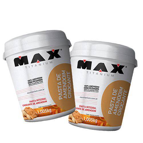 Kit 2x Pasta de Amendoim Crocante - 1005kg - Max Titanium