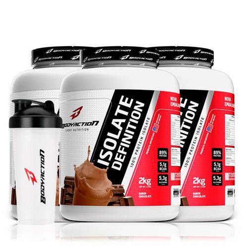 Kit 3 X Whey Isolate Definition 2kg (6kg) - Body Action