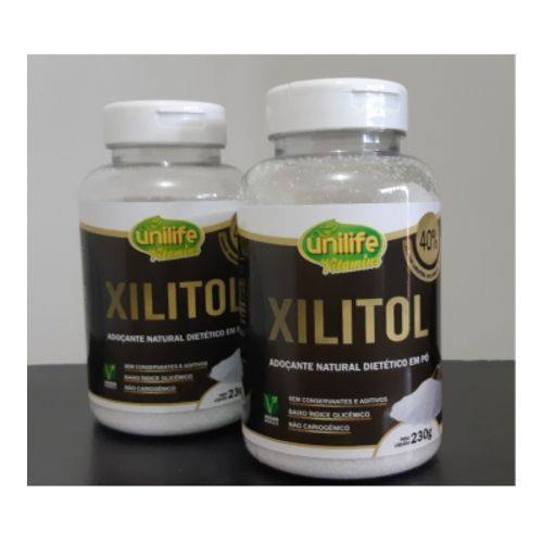 Kit 2 Xilitol - Adoçante Natural e Dietético em Pó - Unilife