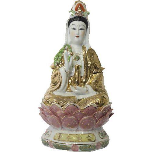 Kuan Yin Deusa da Misericórdia em Porcelana (25cm)