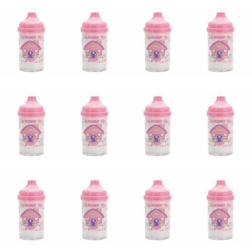 Kuka 6047 Copo Infantil Cristal Decorado Rosa (kit C/12)