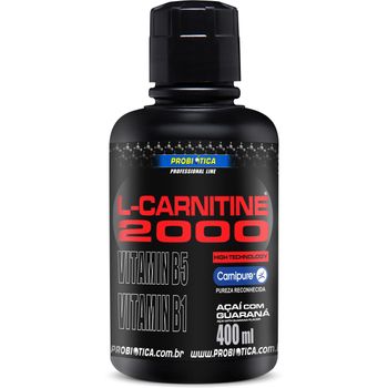 L-Carnitine 2000 400ml - Probiotica L-Carnitine 2000 Açaí com Guaraná 400ml - Probiotica