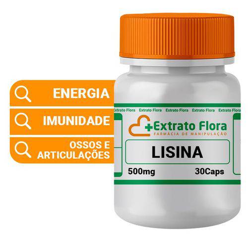 L-lisina 500mg 30 Cápsulas
