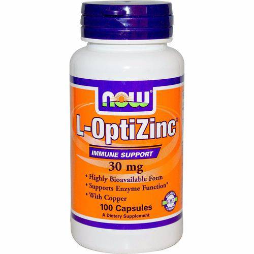 L-optizinc 30mg Zinco 100cps Now Contra Acne-espinha