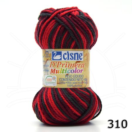 Lã Cisne D Primera Multicolor 40g 310
