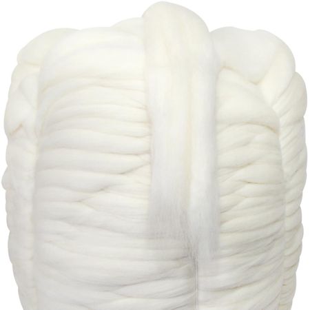 Lã Corriedale para Tricô Gigante Branca - 2Kg