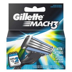 Lâmina de Barbear Gillette Mach3 Regular (2 Unidades) 2un