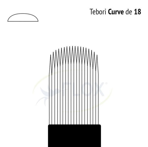 Lâmina Flox Tebori Curve de 18U Pontas C/Anvisa