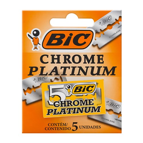 Lâminas Bic Chrome Platinum 5 Unidades