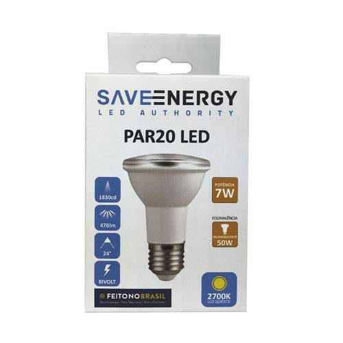 Lâmpada de Led Par20 7w 2700k - Save Energy - Bivolt