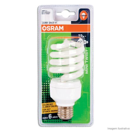 Lâmpada Eletrônica Fluorescente Dulux 8.0Hs 220V 23W 6500K Branca Osram