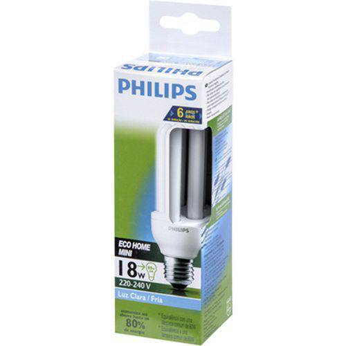 Lampada Eletronica Philips 3u 220v 18w Branca E27 6500k 6000h (emb. Contém 1un.)
