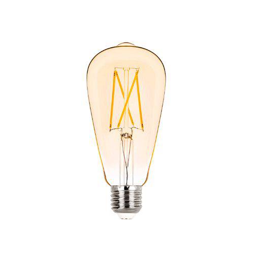 Lampada Filamento E27 Led 2w Âmbar 2400k Vintage Stella Sth6338/24