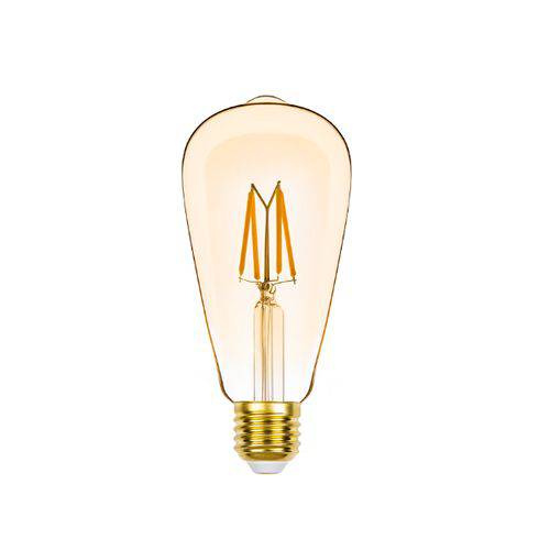 Lampada Filamento St64 Vintage Led 4,5w Dimerizavel 127v 2400k Stella Sth8271/24