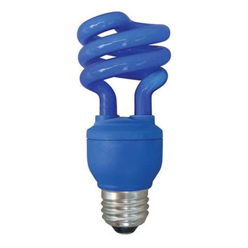 Lâmpada Fluorescente Espiral Colorida 14W Azul 220V E-27 4703 - Kian