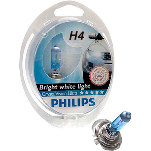 Lâmpada H4 4300k Philips Crystal Vision Ultra