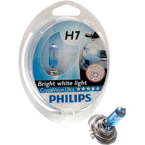 Lâmpada H7 4300k Crystal Vision Ultra - Philips