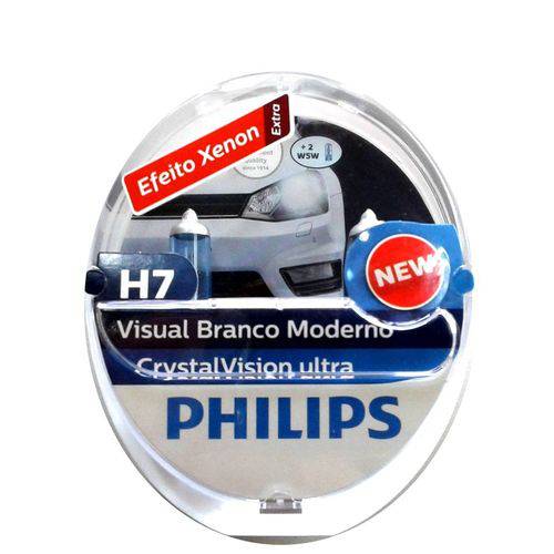 Lampada H7 Philips Cristal Vision Ultra 4300k Crystal 55/60w