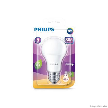 Lâmpada LED 7,560W Bivolt Amarela Philips