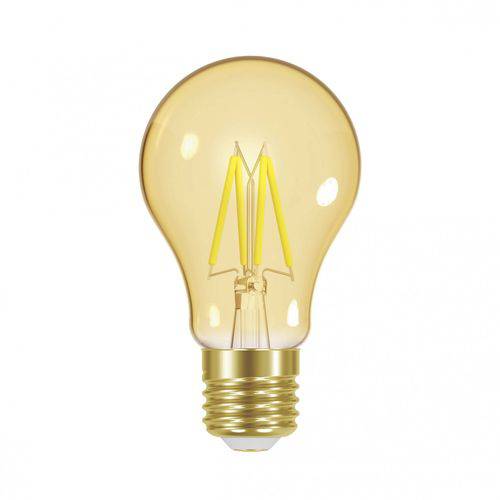 Lâmpada LED Bulbo Filamento Vintage A60 Taschibra - Caixa com 10 Unidade - Âmbar