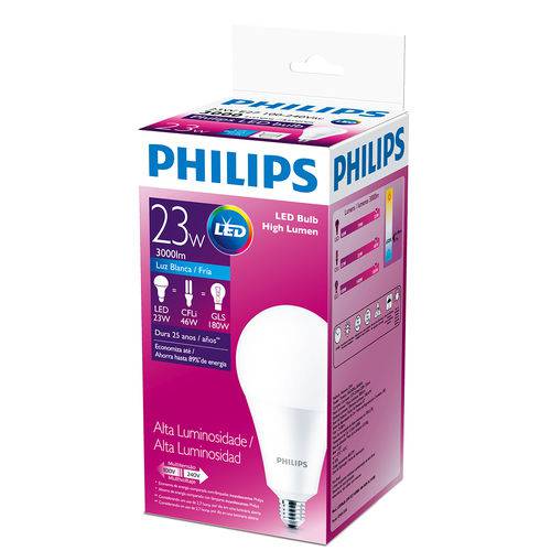 Lâmpada Led Bulbo Philips 23w E-27 Luz Fria 6500k Bivolt