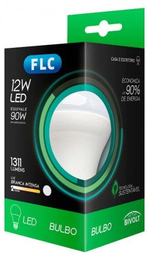 Lâmpada LED Certificada FLC 12W Branca Bivolt | Boreal LED