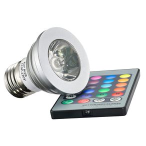 Lâmpada LED Dicróica RGB 3W COM CONTROLE - Bivolt - E27