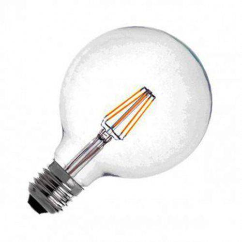 Lâmpada LED Filamento 6W G95 Âmbar E27