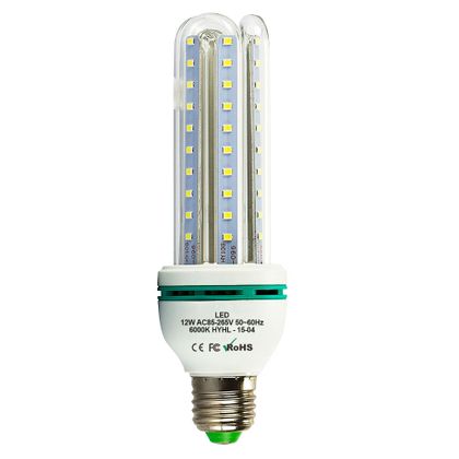 Lâmpada LED Super Econômica E27 12W, 6000K - Transparente